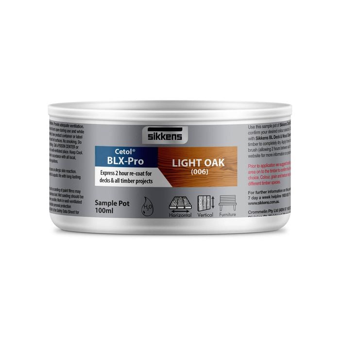 Sikkens Cetol BLX-Pro 100ml Light Oak Timber Stain - 100ml