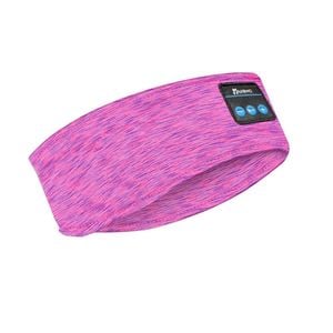 Catzon Music Headband Bluetooth 5.0 Headphones HD Stereo for Workout-RoseRed