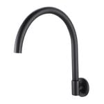 Shaw & Mason 250mm Matte Black Swivel Wall Mounted Spout