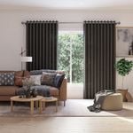 Mollers 1400 x 2500mm Charcoal Hyland Room Darkening Eyelet Curtain - 1 Pack - Charcoal