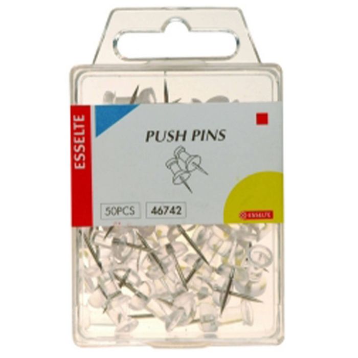 Esselte Push Pins (Pack of 50) (Clear)