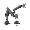 Brateck Ldt84-c024p-b Dual Screen Pole Mount Mechanical Arm - Black