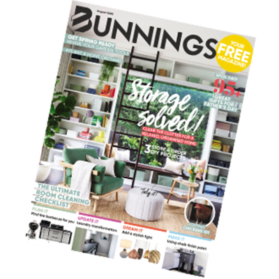 Bunnings magazine August cover