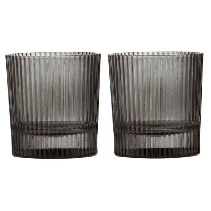 Tempa Cyrus Set Of 2 Whisky Glasses - Charcoal
