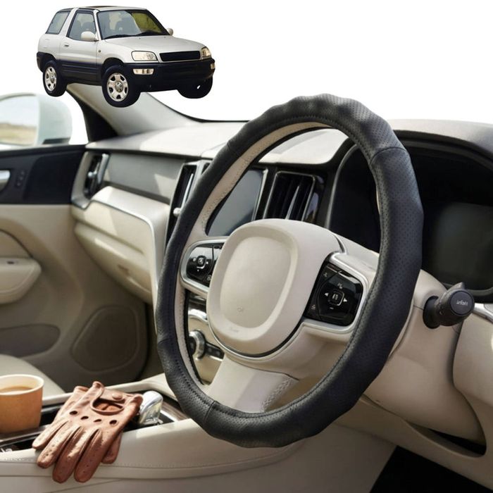 Australian Goose Steering Wheel Cover for Toyota RAV4 1994 - 2000 (2-Door (XA10)) Circle Black