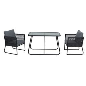 Mimosa 3 Piece Bistro Steel Marquee Balcony Rope Set