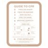 Stylish Pool CPR Sign Beige & White Slim