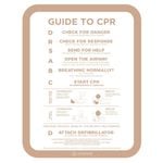 Stylish Pool CPR Sign Beige & White Slim