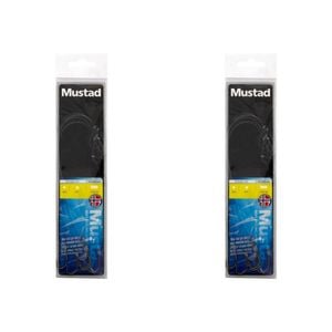 2x 6PK Mustad Hand Tied Snelled Rigs 9555 Bronze Baitholder Hook - Size 1/0