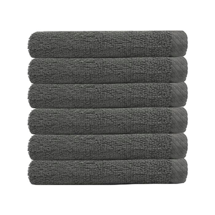 Chateau 6pack Face Washer 33x33cm Charcoal