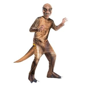 T-Rex Halloween Costume for Kids Deluxe Jurassic World Lenticular Dinosaur Suit, 9-10-YRS