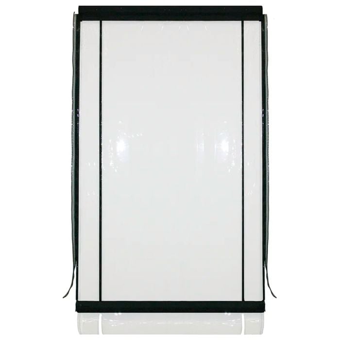 Smart Home Products 150 x 240cm 0.75mm Clear With Black Trim PVC Outdoor Bistro Blind