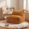 Cadence & Co. Mini Wilde Ribbed Luxe Fleece Beanbag Lounge Cover Mustard