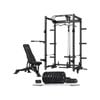 CORTEX PR-4 Foldable Squat & Power Rack + BN-9 Bench + 130kg Olympic Bumper Weight and Barbell Package