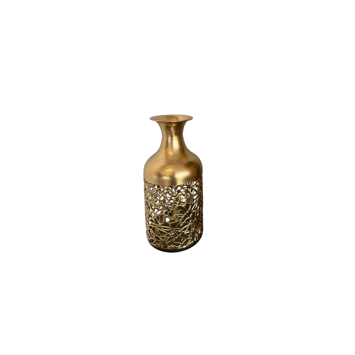 Elegant Collections Small Gold Maya Decorative Vase