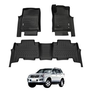 AUSGO Car Floor Mats for Toyota Landcruiser Prado 120 VX / Grande Auto Transmission 2003-2009 All-Weather Floor Liners
