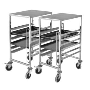 SOGA 2X 7 Tier Stainless Steel Bakery Trolleys