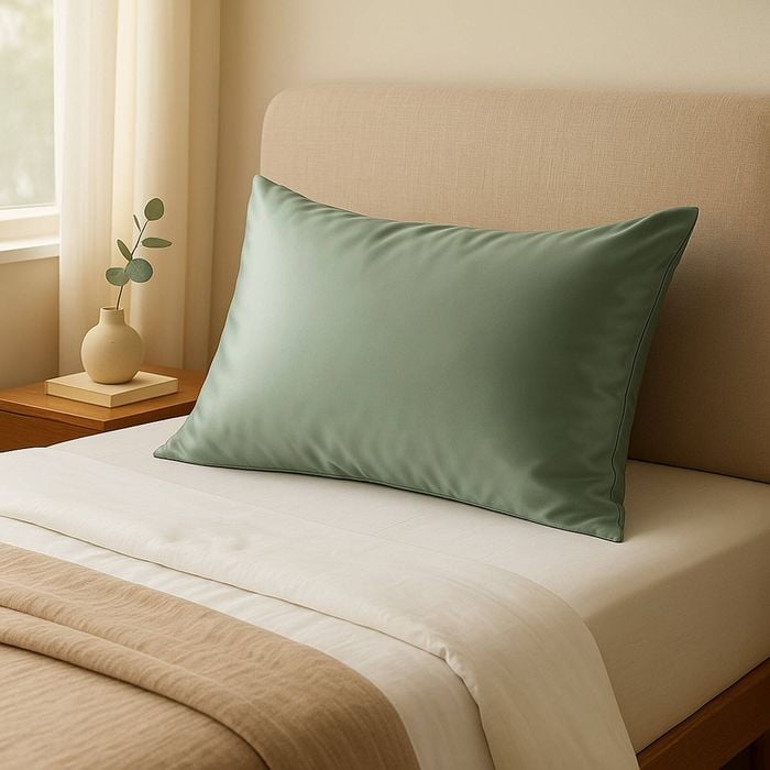 Royal Comfort Pure Silk Pillowcase 100% Mulberry Hypoallergenic Sage Standard