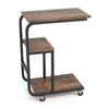 Costway C-shaped End Table Industrial Metal Frame Sofa Side Couch Table