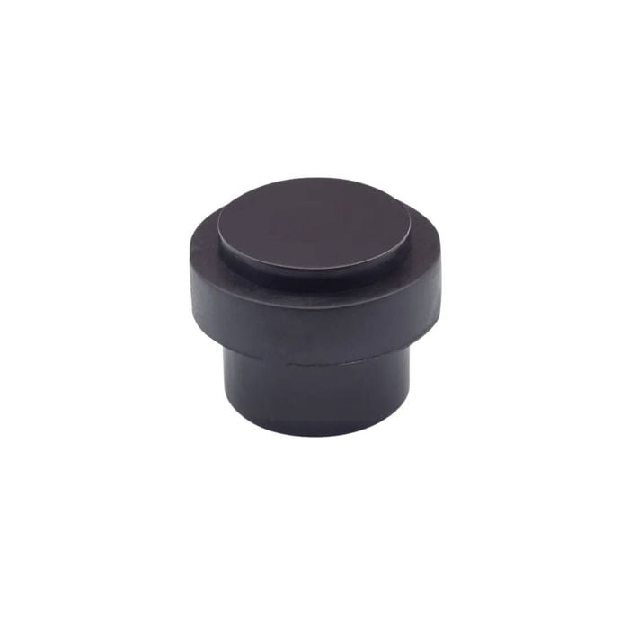 Zanda 38 x 38mm Matt Black Round Floor Mount Door Stop