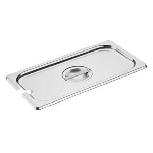 Vogue Gastronorm Notched Lid Stainless Steel 1/3 Gn Commercial Kitchen Food Storage
