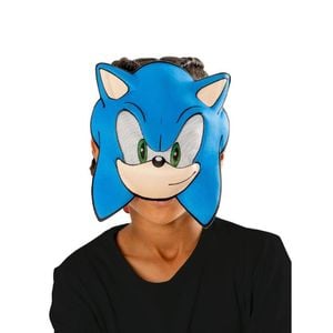 Sonic Half Mask for Kids EVA Foam with Strap Video Game Character Halloween Costume, One-Size