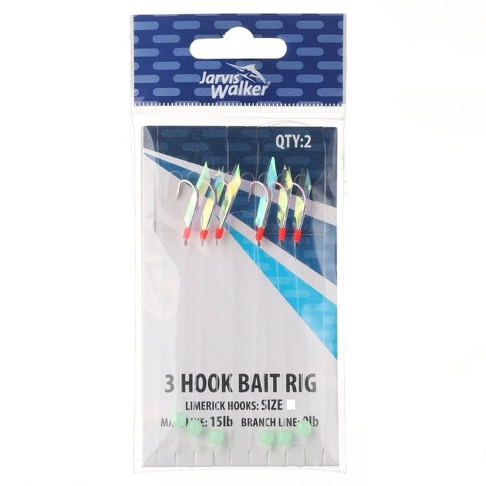 3x 2PK Jarvis Walker Hook Bait Rigs 12lb Main Line 9lb Branch