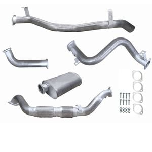 Ignite Exhausts Turbo Back For Toyota Landcruiser 79 Series V8 S/cab 3" Cat & Muffler Raw Aluminised Steel