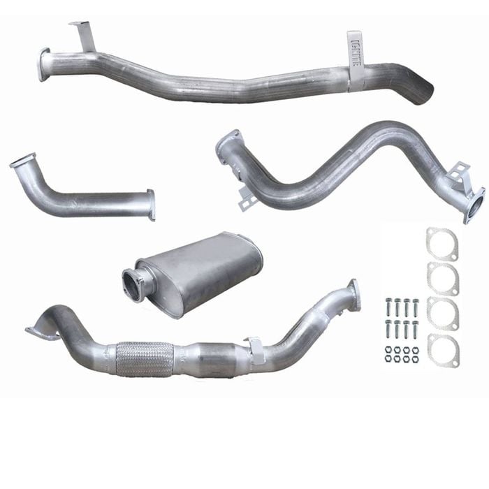 Ignite Exhausts Turbo Back For Toyota Landcruiser 79 Series V8 S/cab 3" Cat & Muffler Raw Aluminised Steel
