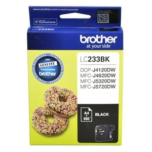 Brother GENUINE Original Brother Ink Cartridge Toner LC233BK BLACK Inkjet 550 Pages