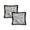 SOGA 2X 45cm Floral Jacquard Fringe Throw Pillow