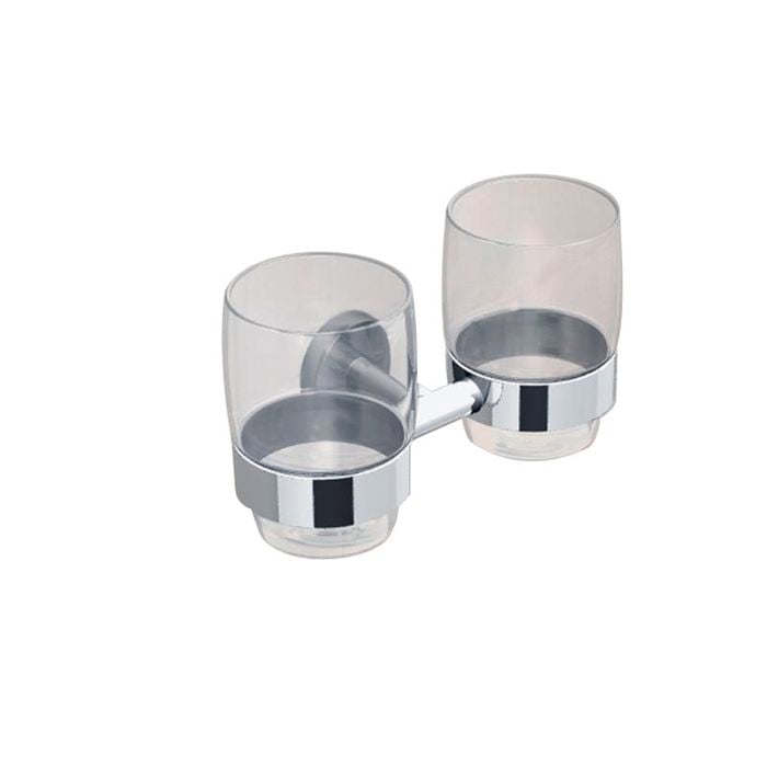 Caroma Chrome Double Tumbler Holder