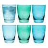 6pc Porto Estelle 300ml Glass Tumbler Water/Juice Drinking Cup Set Round Green