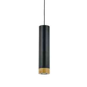 Telbix Dakota Contemporary Pendant Hanging Lamp Light Aluminium Black Oak