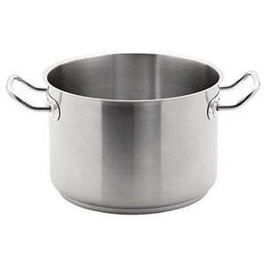 Vogue Stainless Steel Stew Pan Induction Compatible 7l 240mm Commercial Kitchen Cookware