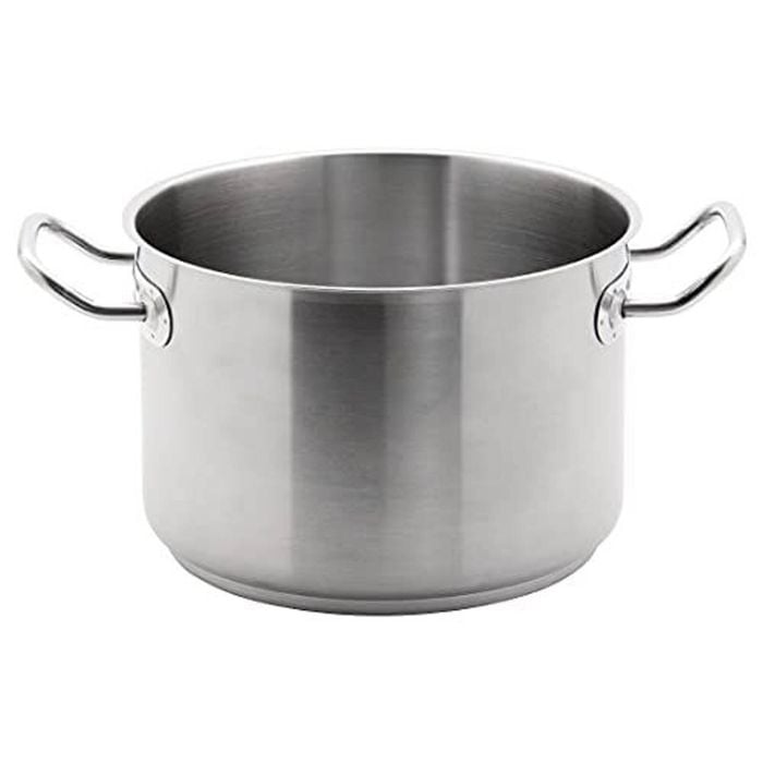 Vogue Stainless Steel Stew Pan Induction Compatible 7l 240mm Commercial Kitchen Cookware