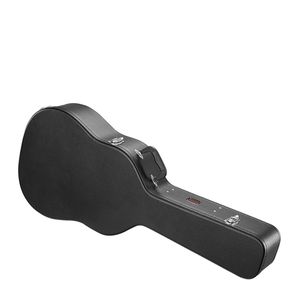 VEVOR 1100mm Gourd-Shaped Guitar Hard Case Black With Lock Latch Key Handle for Music