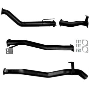 Ignite Exhausts Turbo Back For Toyota Landcruiser 76 Series Wagon 3" No Cat & Pipe Only Black Aluminised Steel