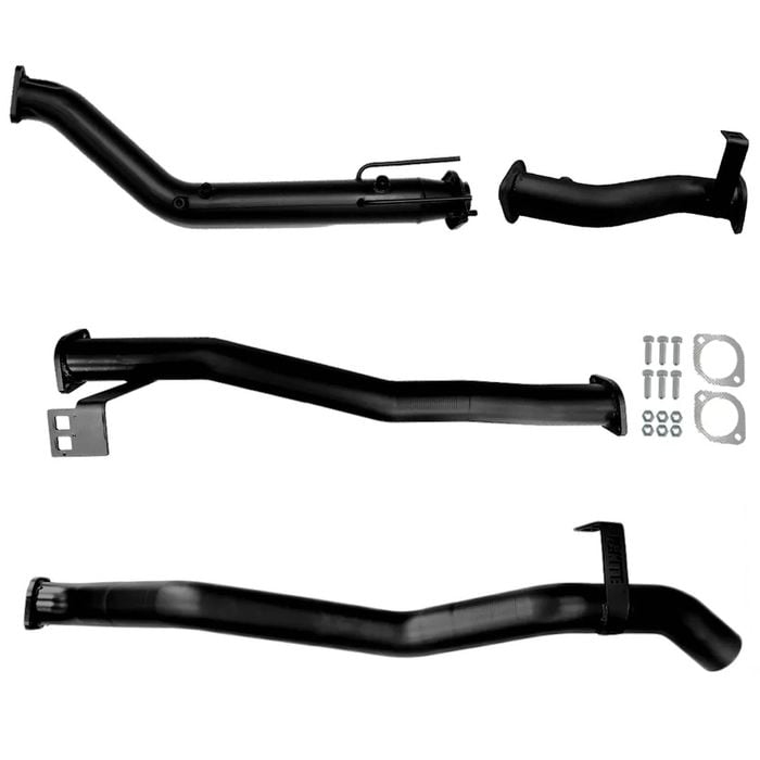 Ignite Exhausts Turbo Back For Toyota Landcruiser 76 Series Wagon 3" No Cat & Pipe Only Black Aluminised Steel