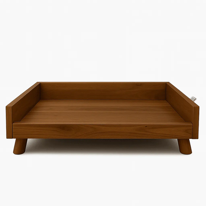 Paws and Willow Large Espresso Retreat Wooden Dog Bed