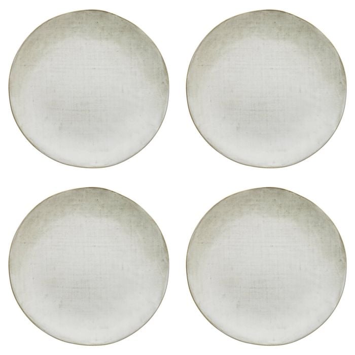 4PK Ecology Dinnerware Stoneware Linen Dinner Plate 27cm Birch