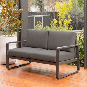 Mimosa Charcoal Aluminium Cordoba 2 Seater Lounge