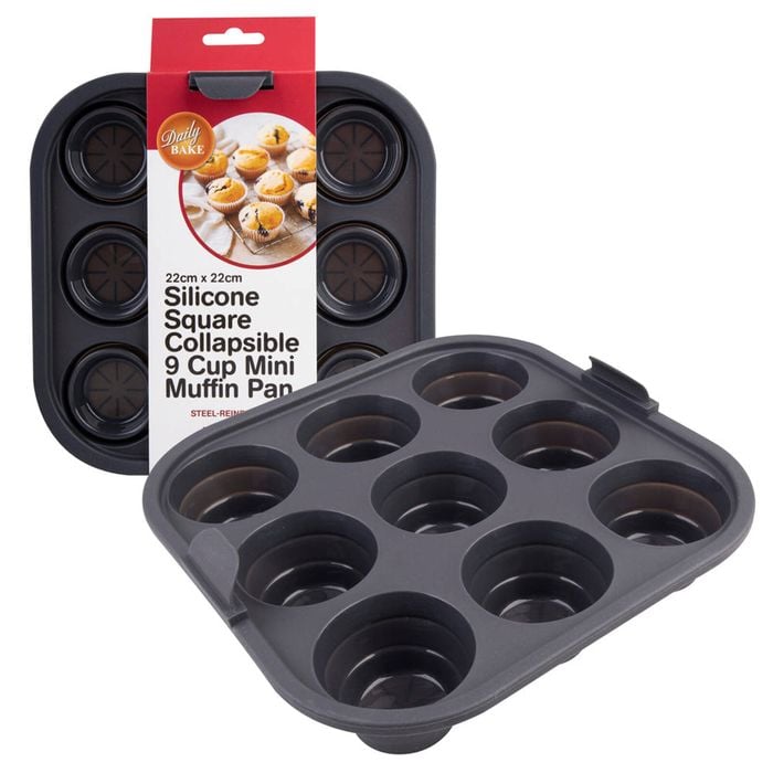 Daily Bake Silicone Square Collapsible Air Fryer Cup Muffin Pan