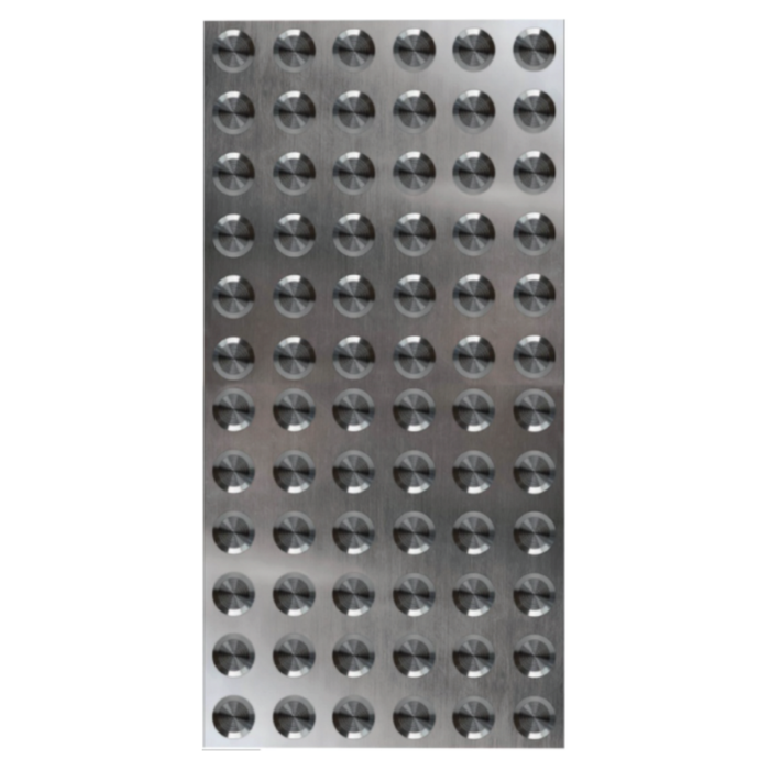 Duratac Tactile Hazard Stainless Steel Plate - 4 Pack