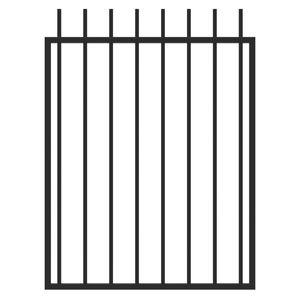 RapidFence 1200 x 900mm Black Garden Picket Gate