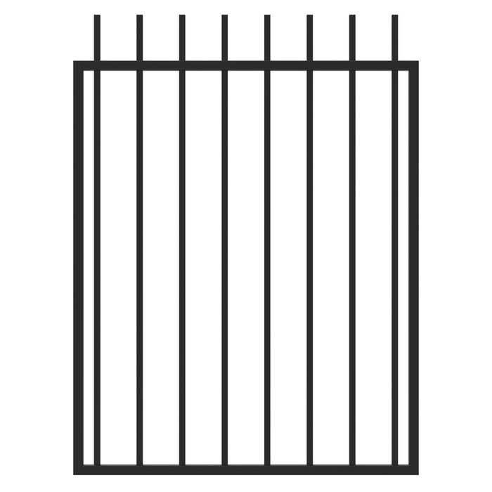 RapidFence 1200 x 900mm Black Garden Picket Gate