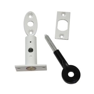 Yale White Window Bolt With Spline Key