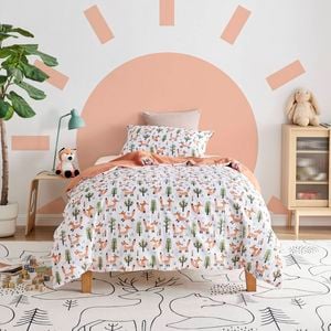 Jack & Ava Quilt Cover Set Shy Fox Double Bed