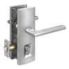Delf Satin Chrome Linear Madrid Multi Function Entrance Set