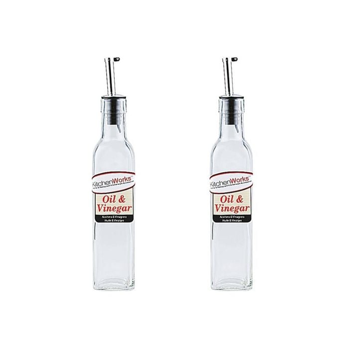 2x Kitchenworks Medium Oil/vinegar Bottle Kitchen Tabletop Accessories 250ml